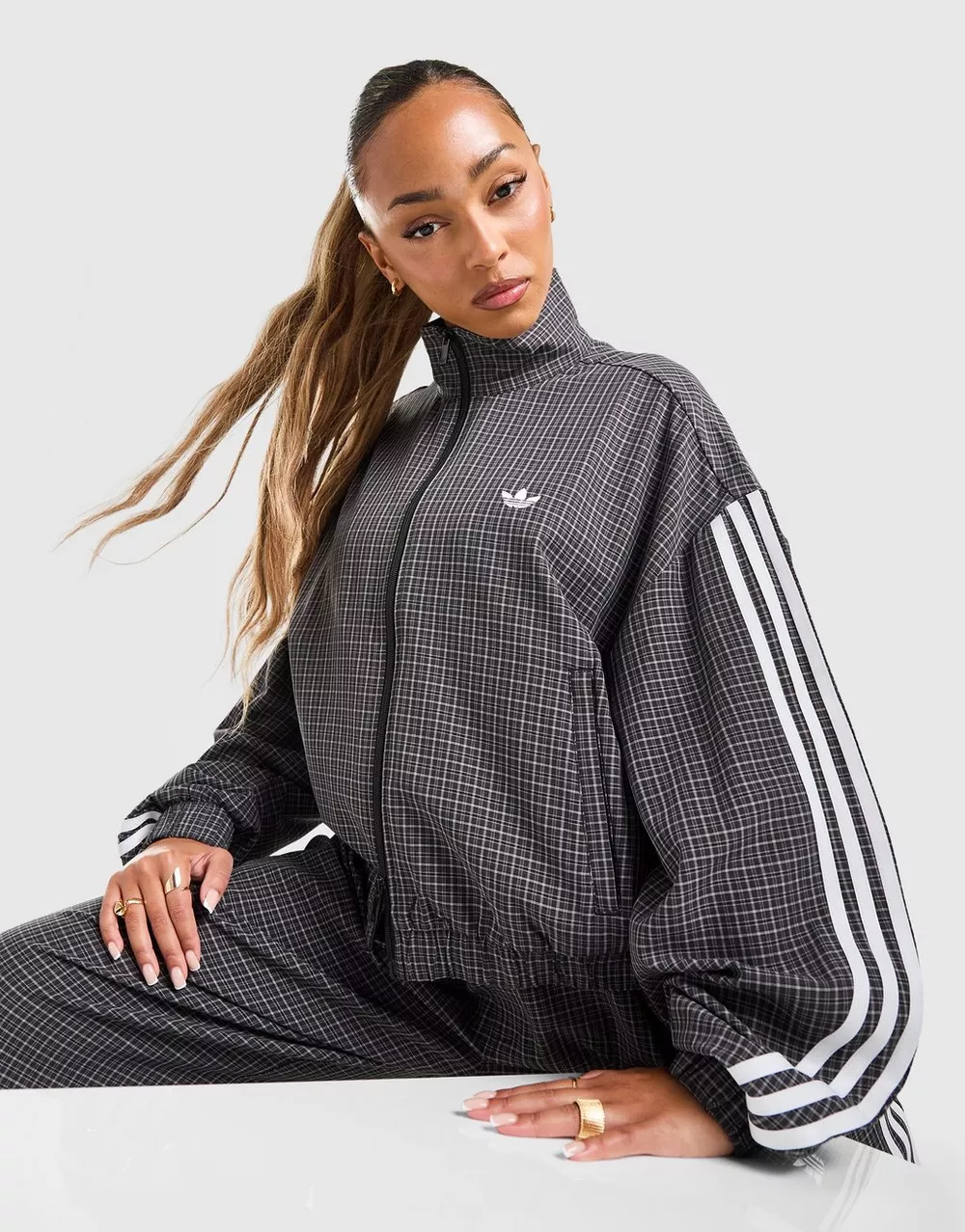 ADIDAS КОФТА НА БЛИСКАВЦІ CHECKS TT, фото 1 з 6