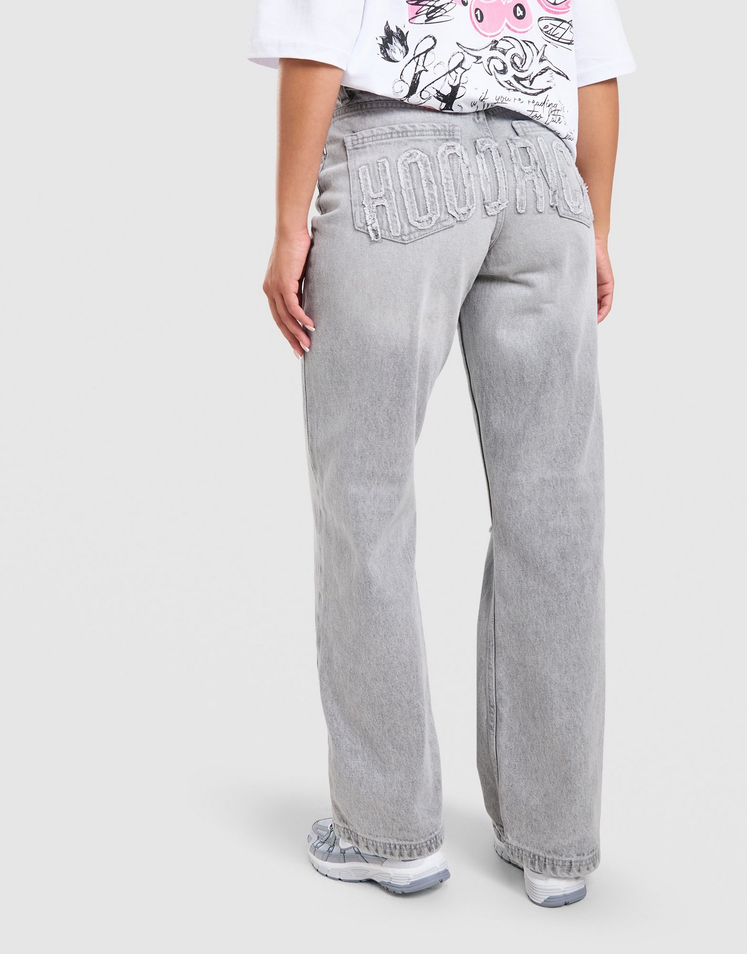 Hoodrich Spodnie Mono Wide Leg Jeans