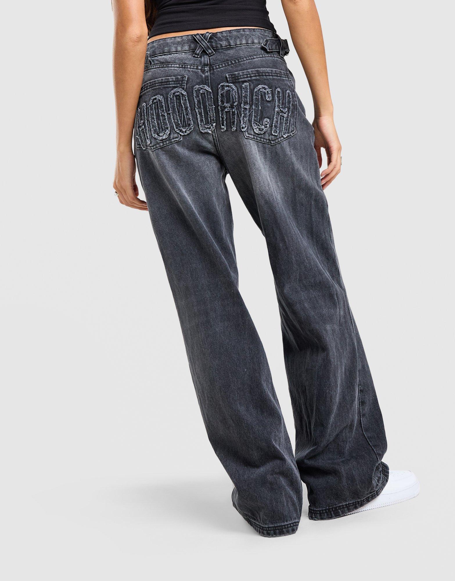Hoodrich Spodnie Mono Wide Leg Jeans