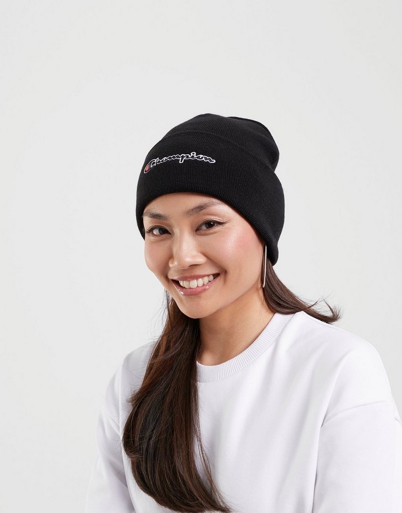 Czapka zimowa damska CHAMPION CZAPKA BEANIE CAP 805678KK001 Czarny