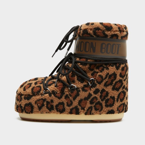 MOON BOOT MB ICON LOW FLEECE LEOPARD