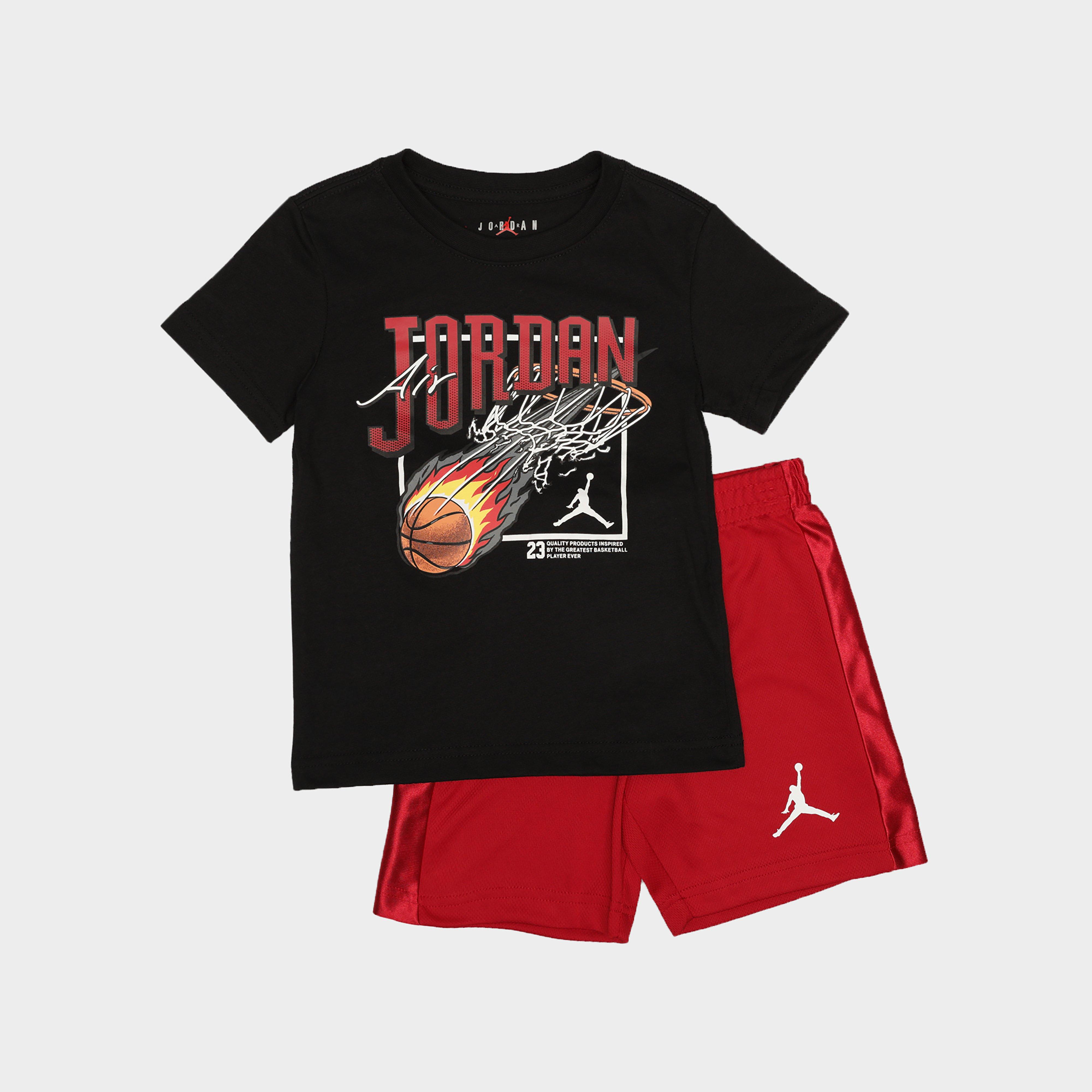 Gyerek melegítőszett JORDAN SZETT JDB AIR COURT MESH SHORT SET