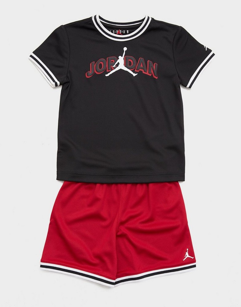 Dětská tepláková souprava JORDAN SOUPRAVA JDB MATCHING TAPING MESH SHORT 85D967-R78 Černá