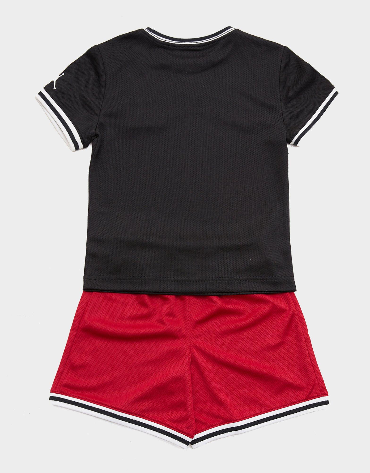 Gyerek melegítőszett JORDAN SZETT JDB MATCHING TAPING MESH SHORT 85D967-R78 Fekete