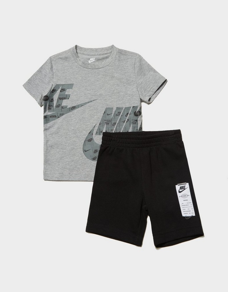 Дитячі спортивні костюми NIKE КОМПЛЕКТ B NSW CLUB SPLTY FT SHORT SET B 86L775-023 Чорний