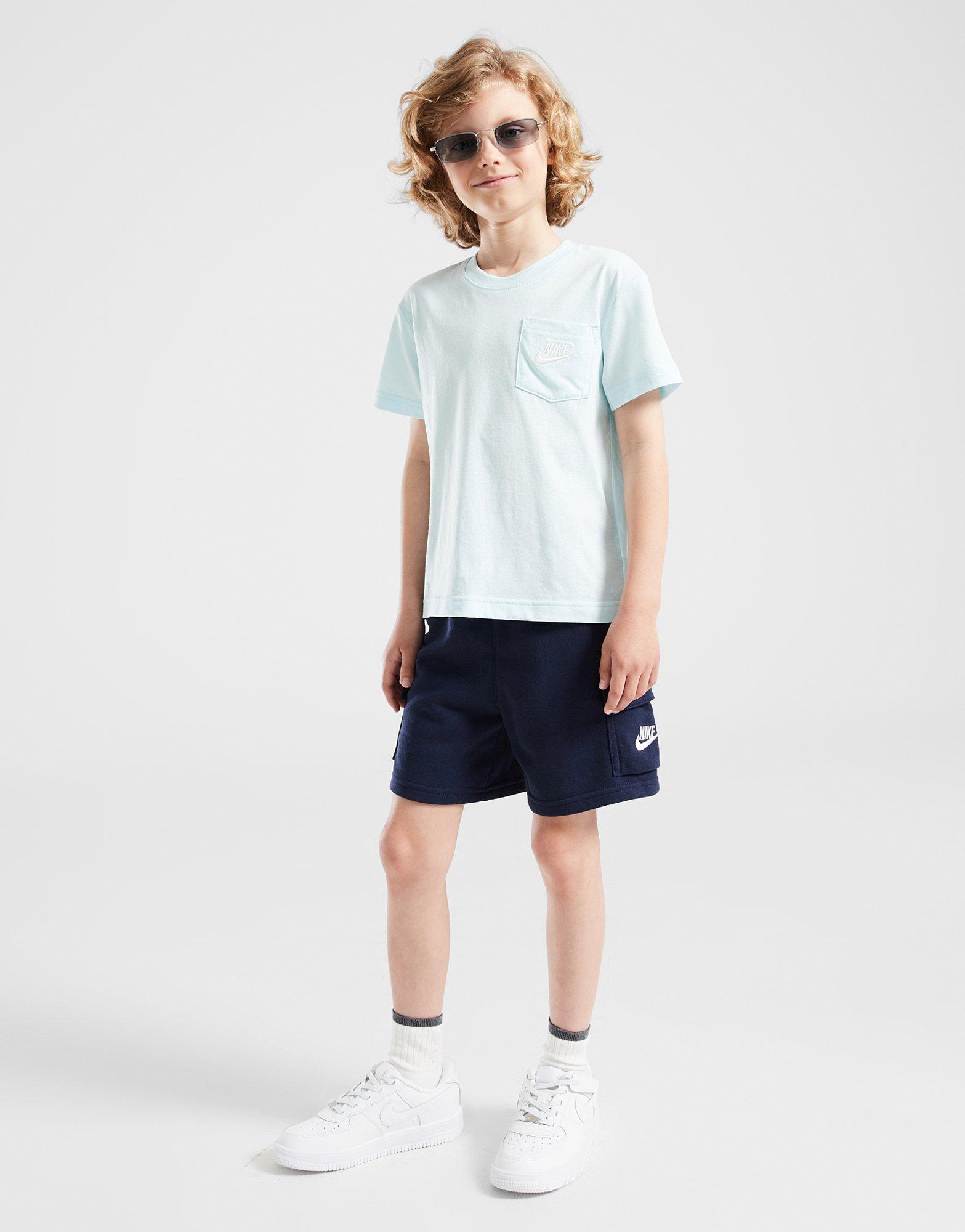 Дитячі спортивні костюми JORDAN КОМПЛЕКТ NKB B NSW PKT TEE FT SHORT SET 86N041-U90 Блакитний