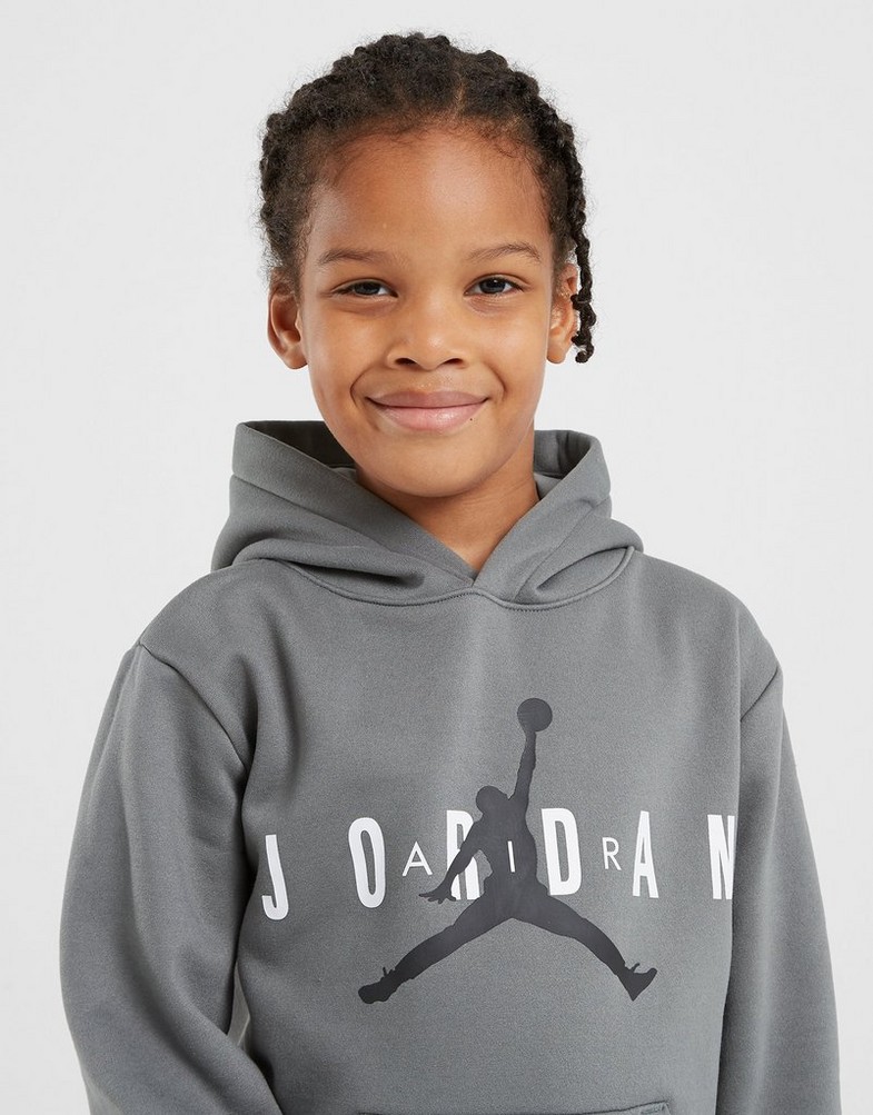 Gyerek pulóver JORDAN PULÓVER KAPUCNIS JUMPMAN SUST PO HOODIE 95B910-M19 Szürke