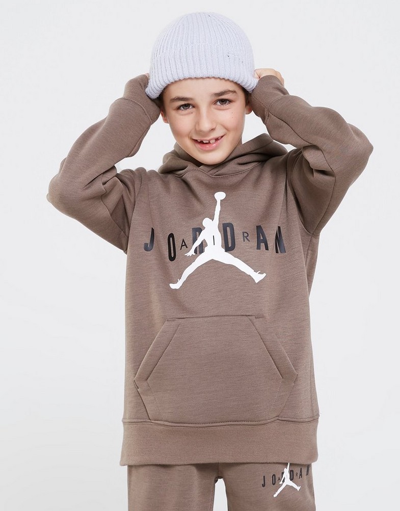 Gyerek pulóver JORDAN PULÓVER KAPUCNIS JDB JUMPMAN SUST PULLOV 95B910-X79 Barna