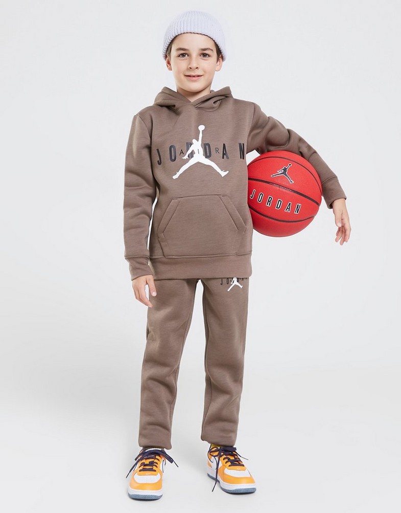 Gyerek pulóver JORDAN PULÓVER KAPUCNIS JDB JUMPMAN SUST PULLOV 95B910-X79 Barna