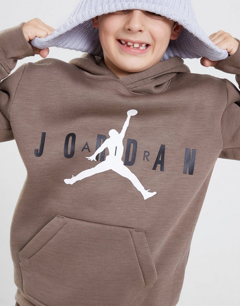 Gyerek pulóver JORDAN PULÓVER KAPUCNIS JDB JUMPMAN SUST PULLOV 95B910-X79 Barna