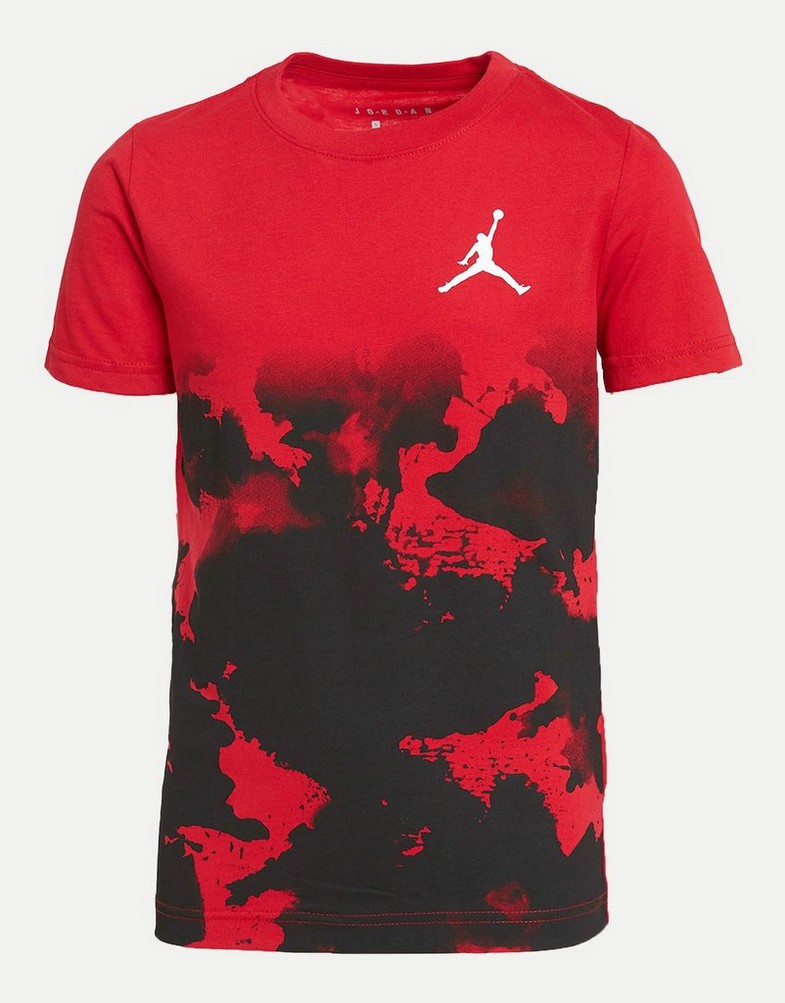 Koszulka, t-shirt dziecięcy JORDAN T-SHIRT WATERCOLOR FADE UP SS TEE 95C418-R78 Czerwony