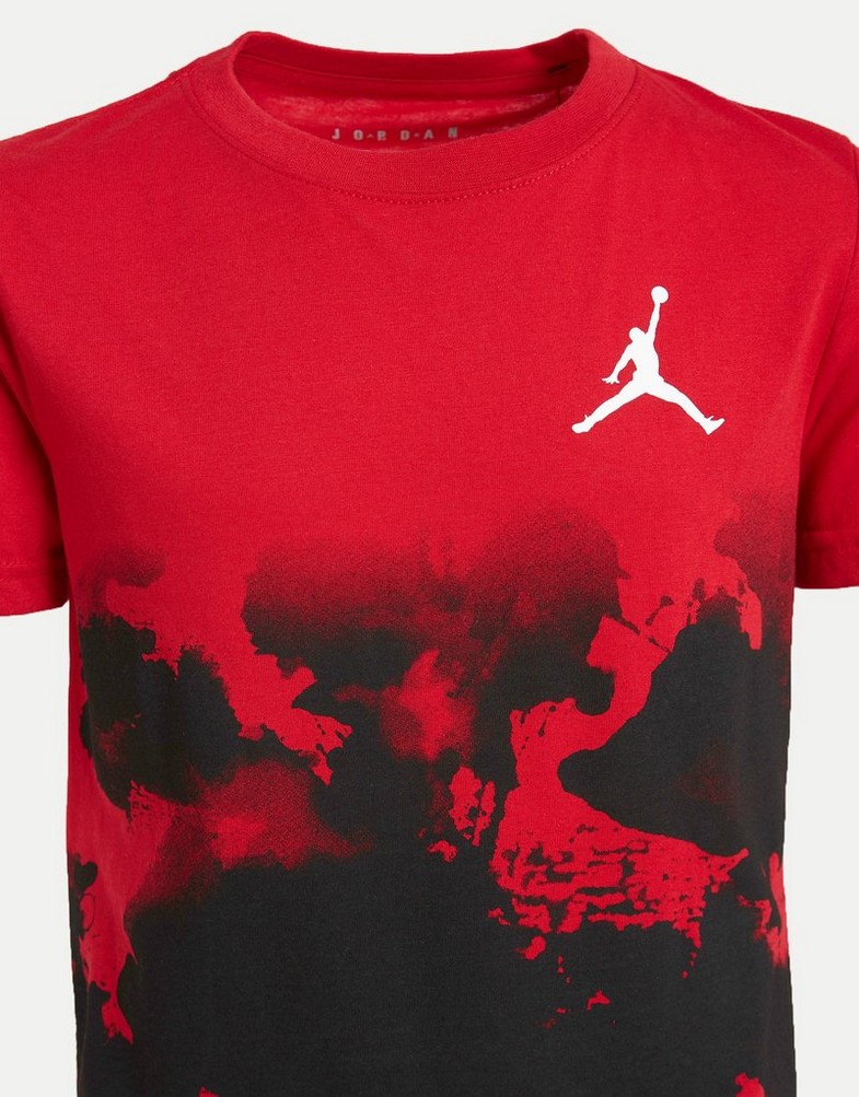 Koszulka, t-shirt dziecięcy JORDAN T-SHIRT WATERCOLOR FADE UP SS TEE 95C418-R78 Czerwony