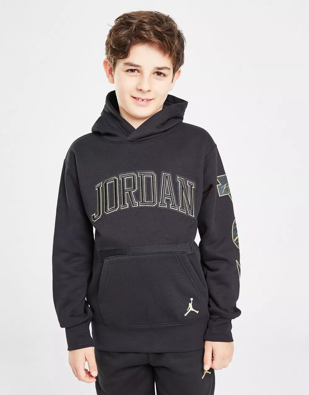 NikeHad JORDAN КОФТА З КАПЮШОНОМ BDGE B&G OH BLK/GLD B, фото 1 з 5