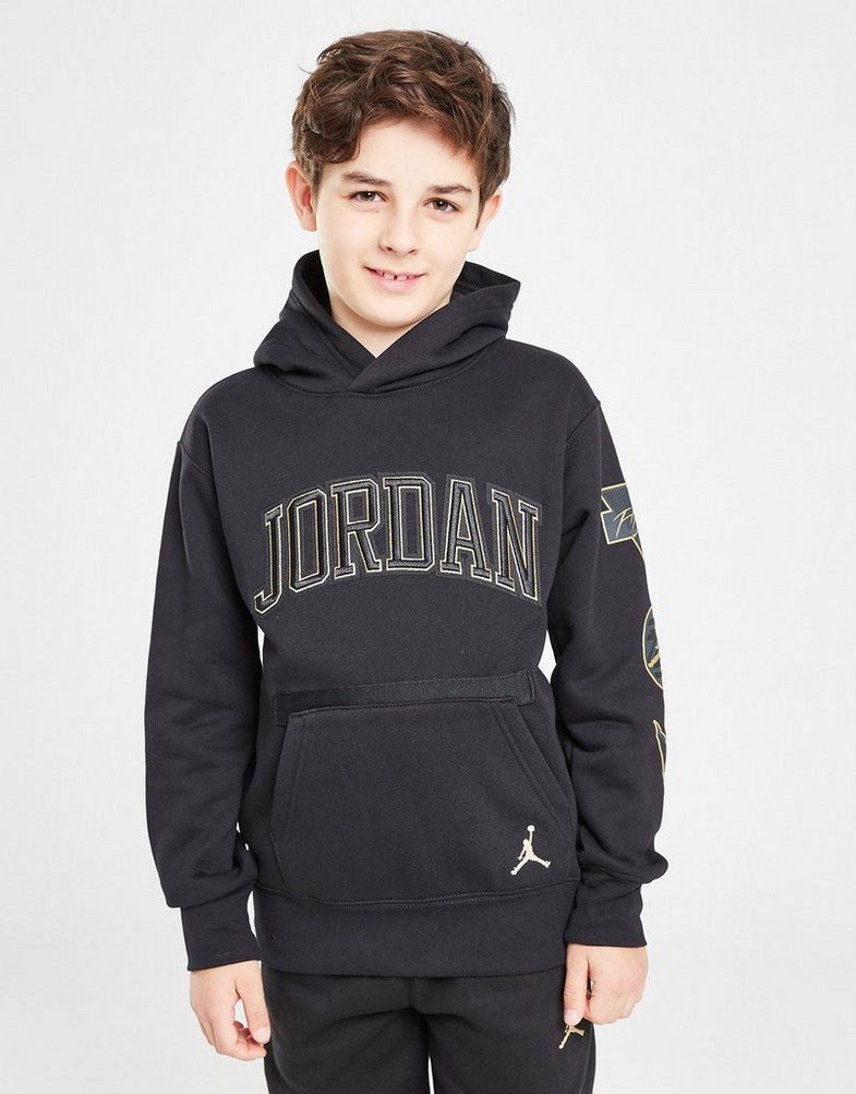 JORDAN BLUZA Z KAPTUREM BDGE B&G OH BLK/GLD B 95D543-023 Czarny