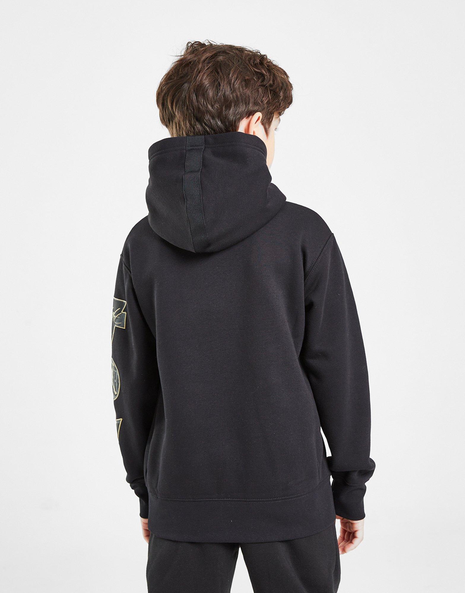 Dječji gornji dio trenirke JORDAN VESTA S KAPULJAČOM BDGE B&G OH BLK/GLD B 95D543-023 crna