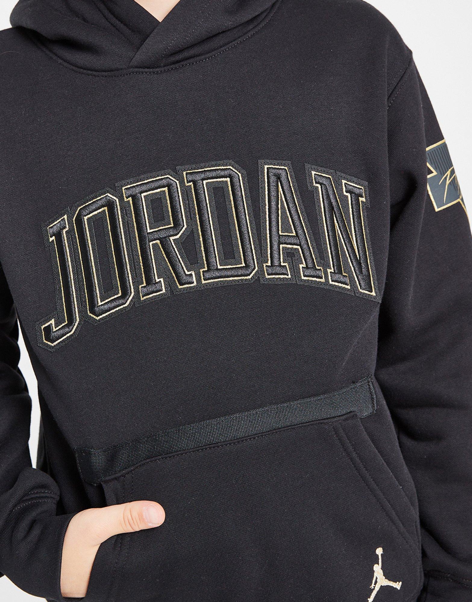 Dječji gornji dio trenirke JORDAN VESTA S KAPULJAČOM BDGE B&G OH BLK/GLD B 95D543-023 crna