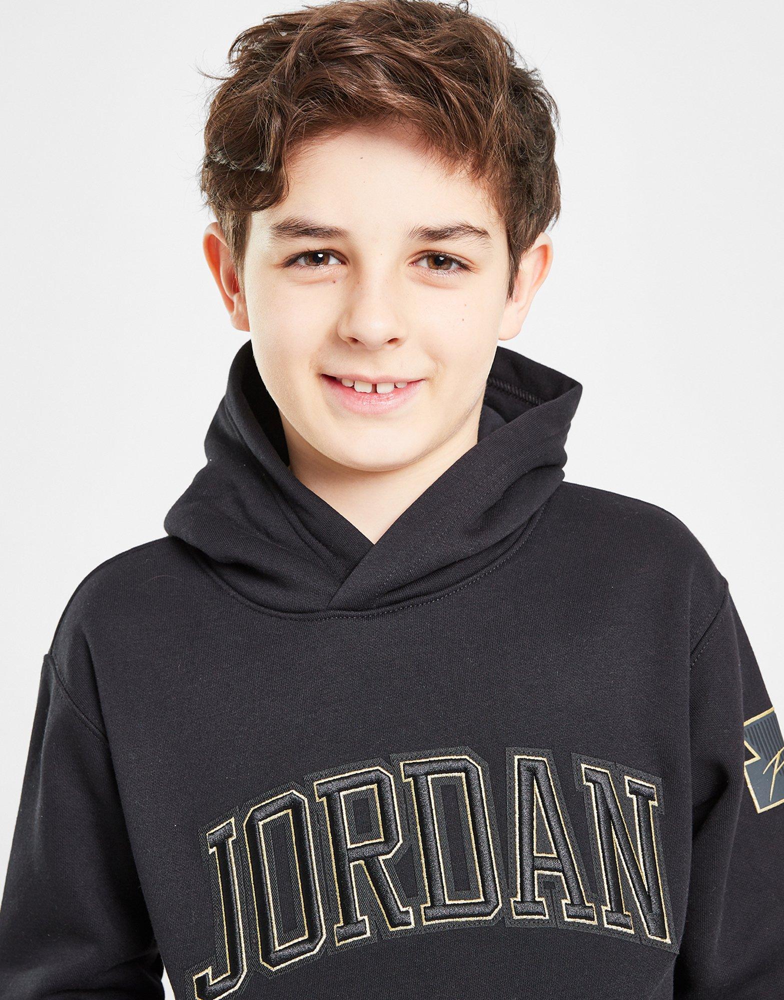 Dječji gornji dio trenirke JORDAN VESTA S KAPULJAČOM BDGE B&G OH BLK/GLD B 95D543-023 crna