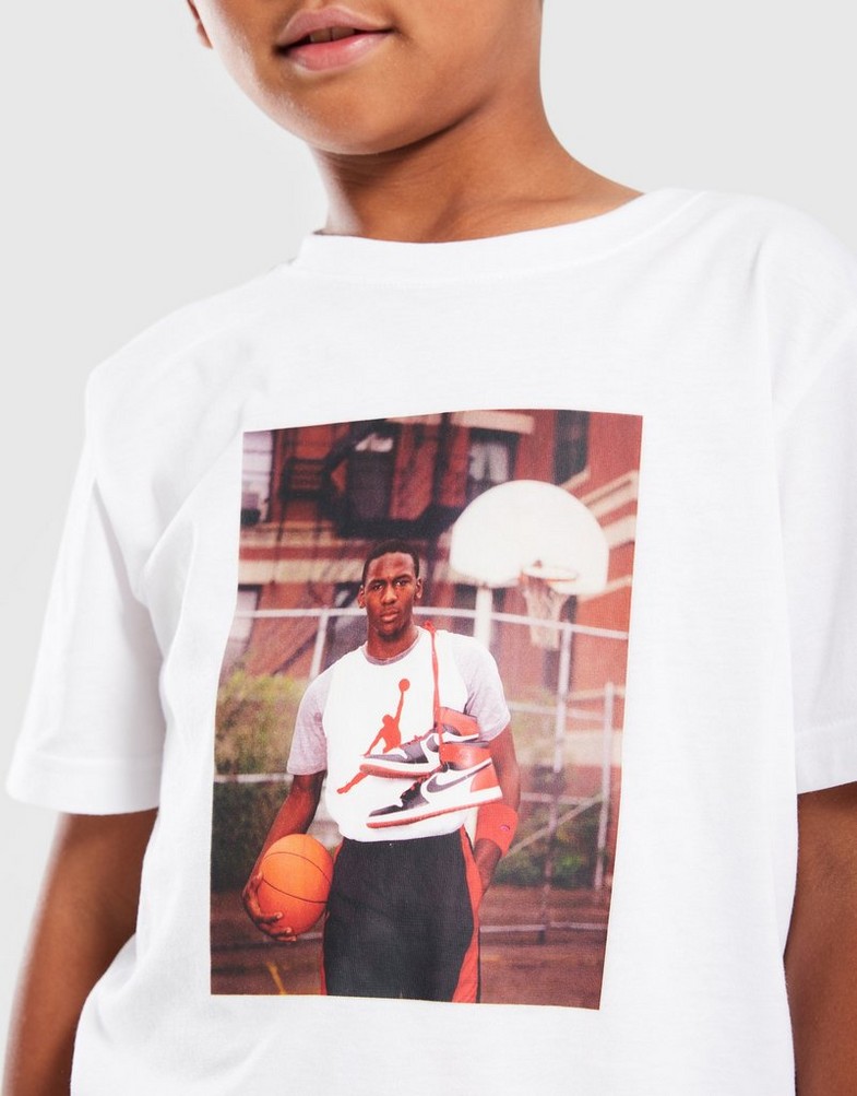 Dječji T-shirt NIKE HAD T-SHIRT JDB MJ BRAND PHOTO SS CREW 95D626-001 bijela