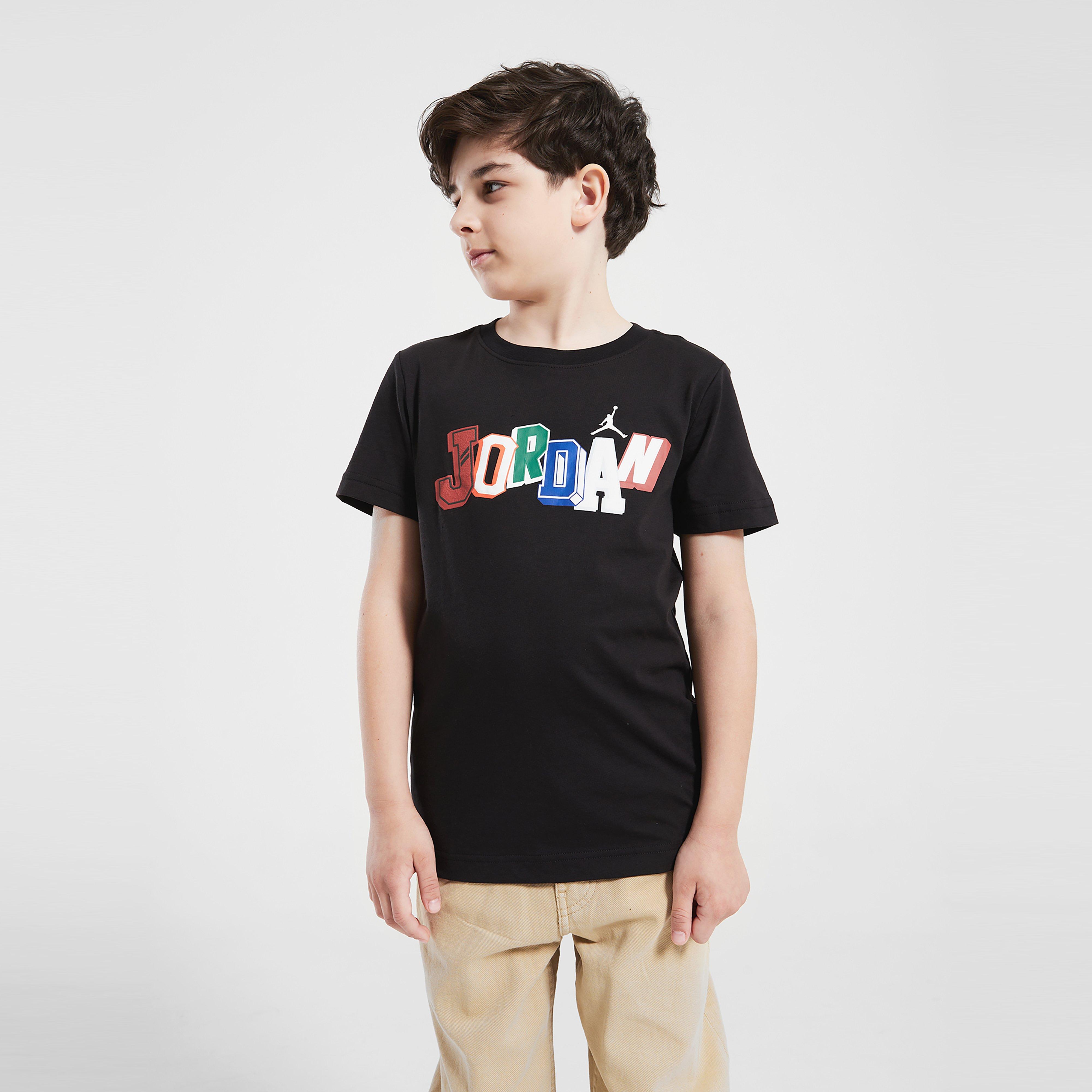 Gyerek póló JORDAN PÓLÓ JRDN LETTER TEE BLK B