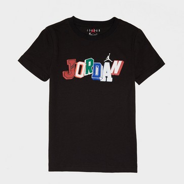 Детска тениска JORDAN ТЕНИСКА JRDN LETTER TEE BLK B