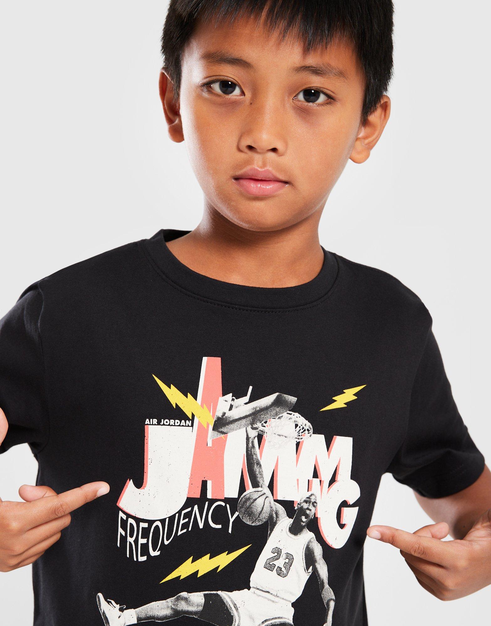 Koszulka, t-shirt dziecięcy JORDAN T-SHIRT JDB MJ JAMMING SS TEE BOY 95D819-023 Czarny