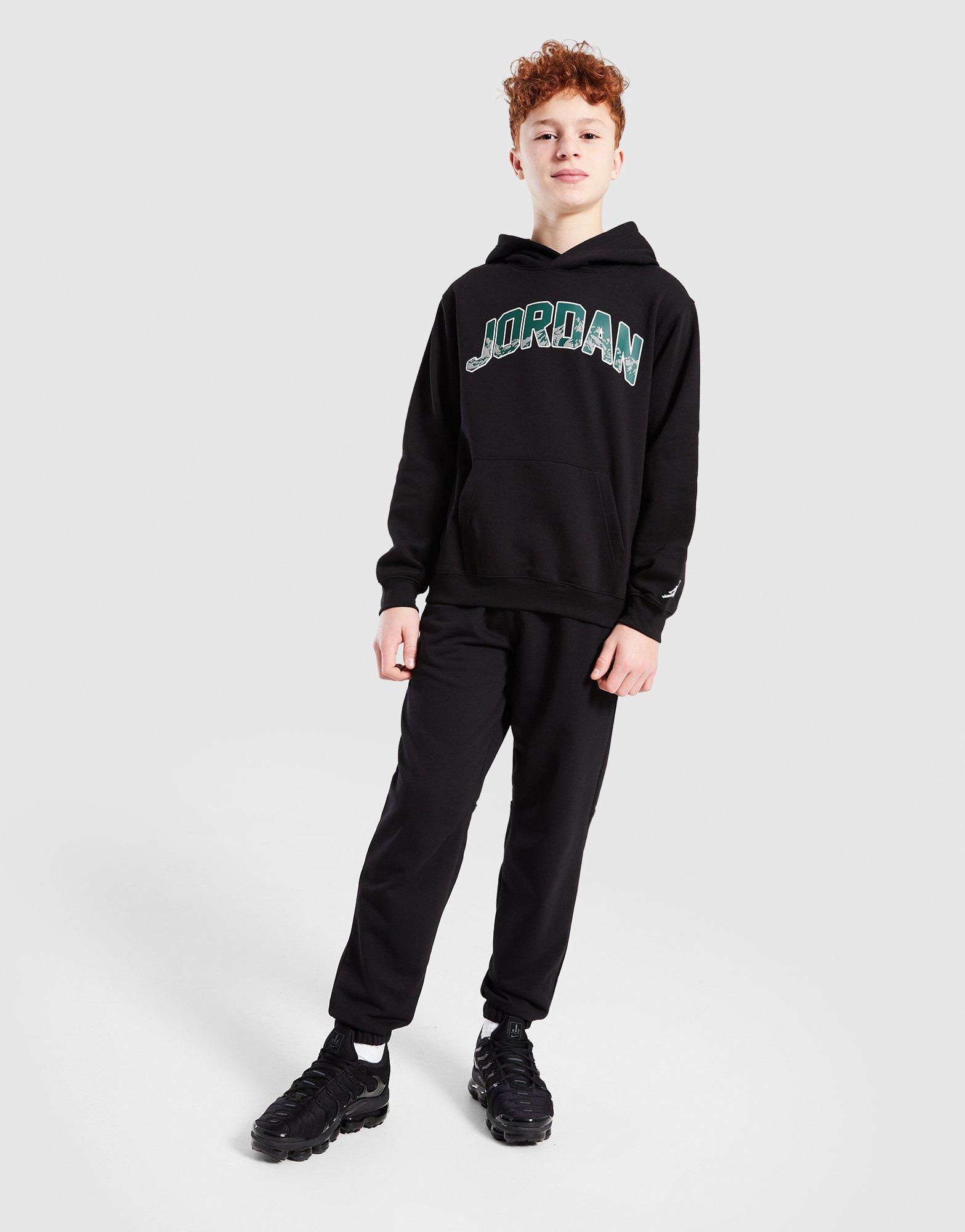 Detská mikina JORDAN MIKINA S KAPUCÍ GIFT GIVING HANG SNEAKER 95F347023 Černá