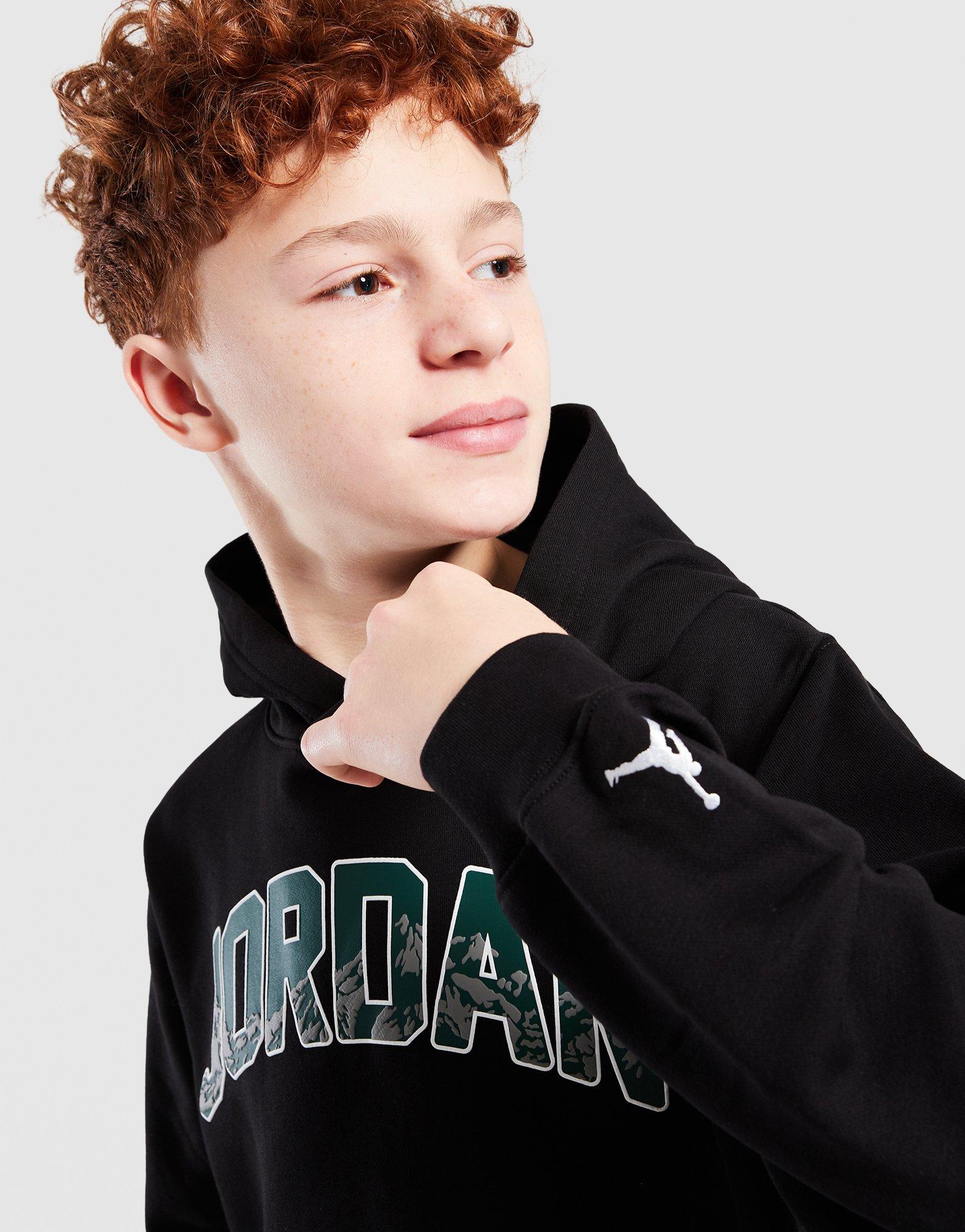 Detská mikina JORDAN MIKINA S KAPUCÍ GIFT GIVING HANG SNEAKER 95F347023 Černá