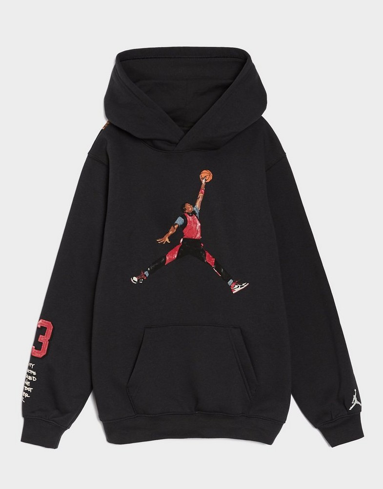 JORDAN BLUZĂ CU GLUGĂ JORDAN SKETCH PO 95F382-G0T Negru