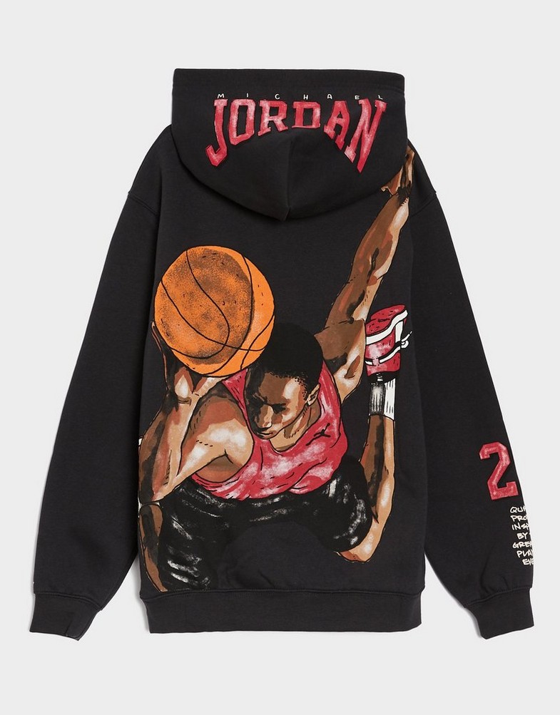 JORDAN BLUZĂ CU GLUGĂ JORDAN SKETCH PO 95F382-G0T Negru