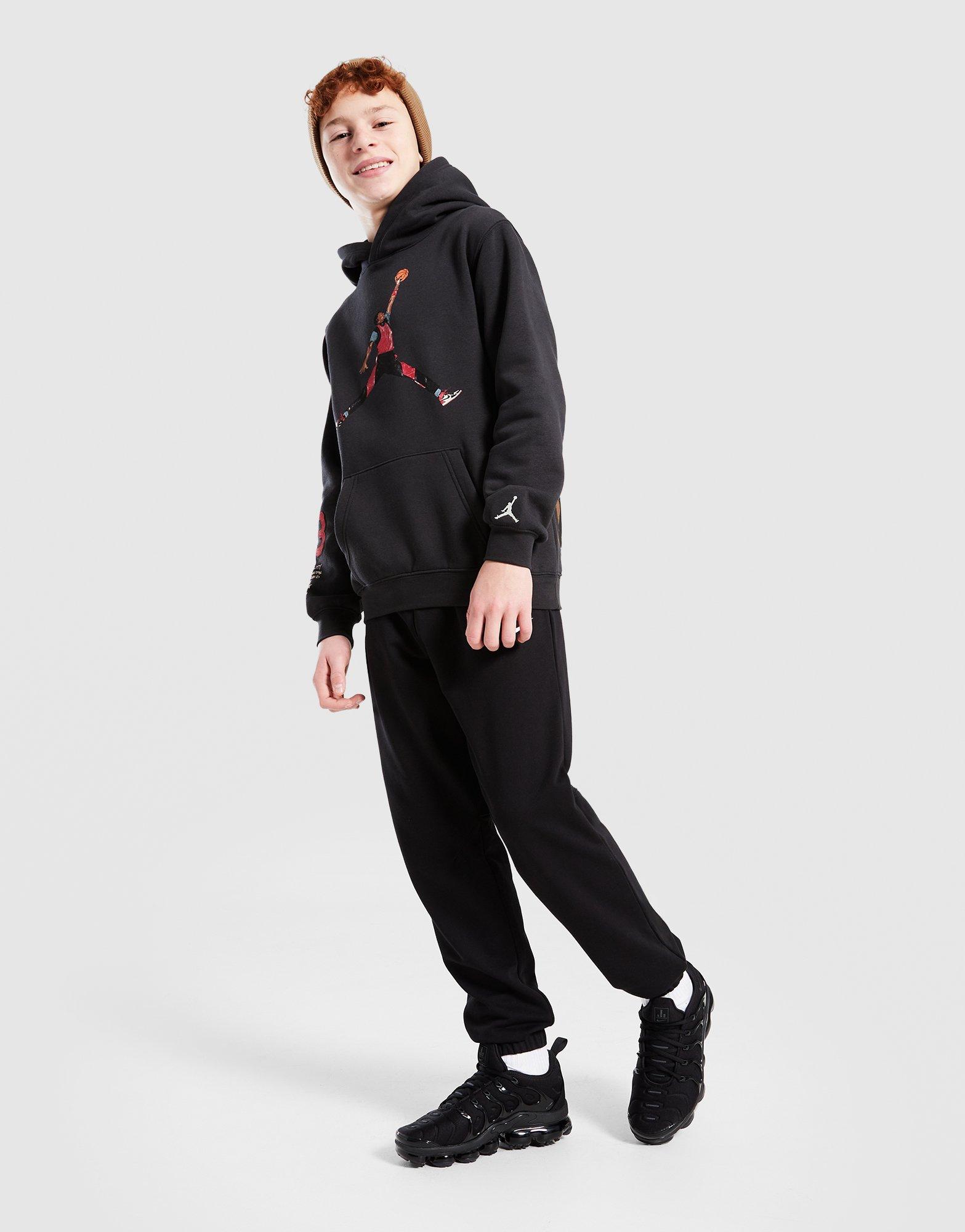 Детски суичър JORDAN СУИТЧЪР С КАЧУЛКА JORDAN SKETCH PO 95F382-G0T Черен