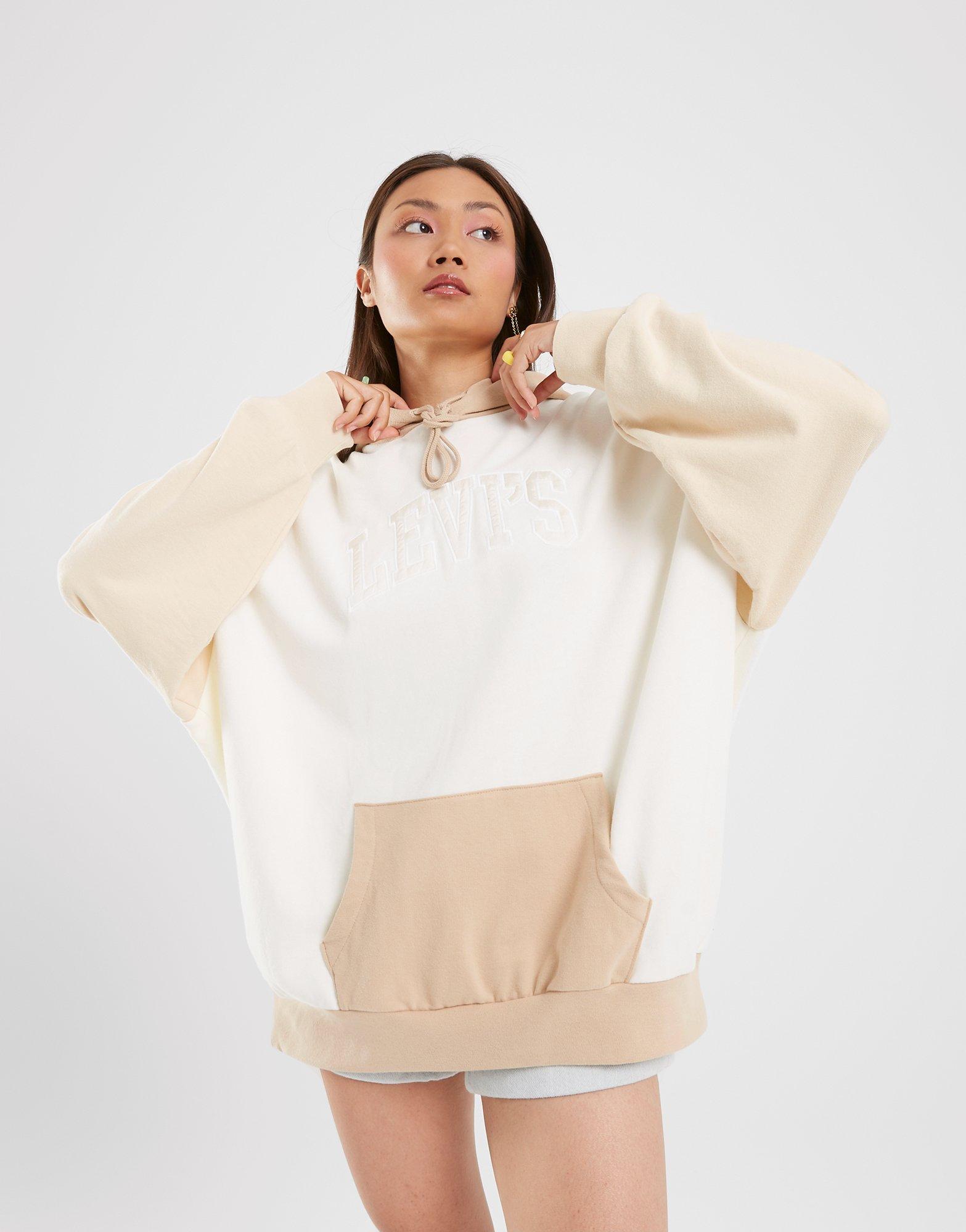 Дамска блуза LEVI'S СУИТЧЪР С КАЧУЛКА CBLK OH HD BGE/BRN A08010045 Бял