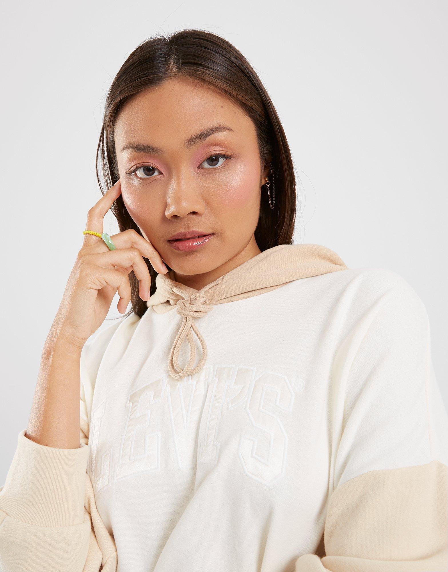 Дамска блуза LEVI'S СУИТЧЪР С КАЧУЛКА CBLK OH HD BGE/BRN A08010045 Бял