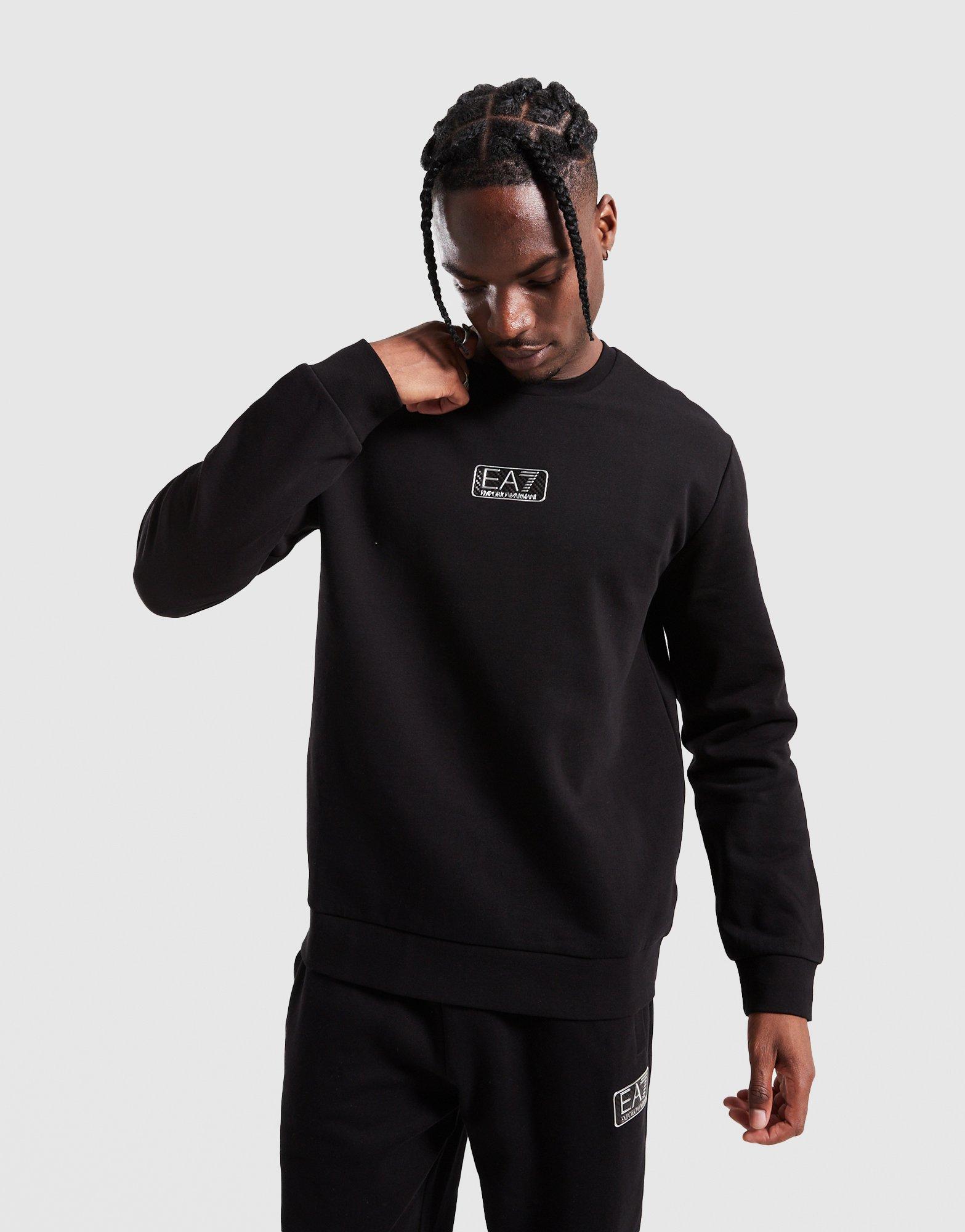 Чоловічі спортивні костюми EMPORIO ARMANI 7 КОМПЛЕКТ   CBN CRW SUIT BLK SPLITTER AF103777M001758UC001 Чорний