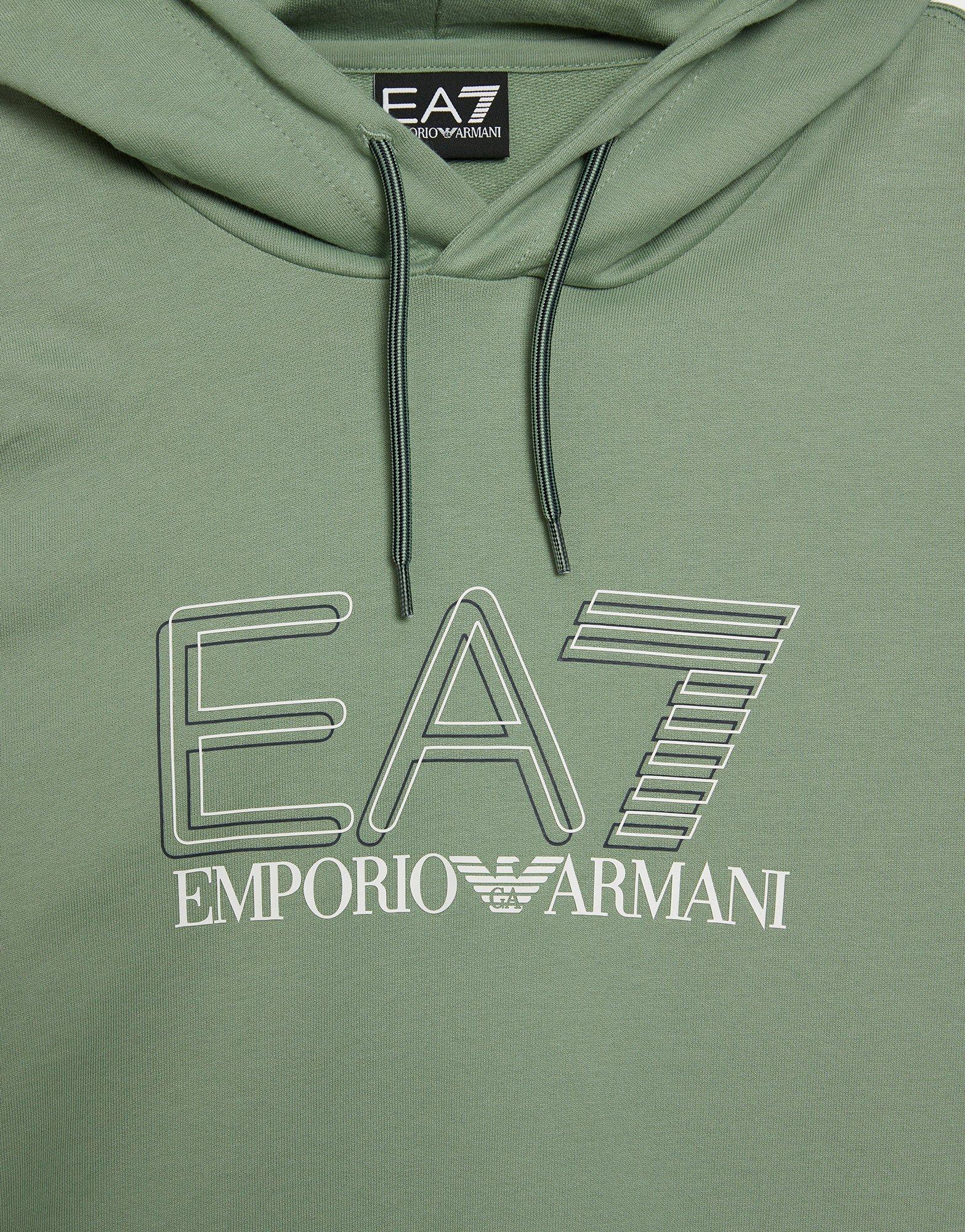 Pánska mikina EMPORIO ARMANI 7 MIKINA Z   KAPTUREM TRAIN VISIBILITY AF135127M001313U7243 Zelená