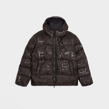 Pánska zimná bunda EMPORIO ARMANI 7 BUNDA ZIMNÁ AOP PADDED JKT BLK