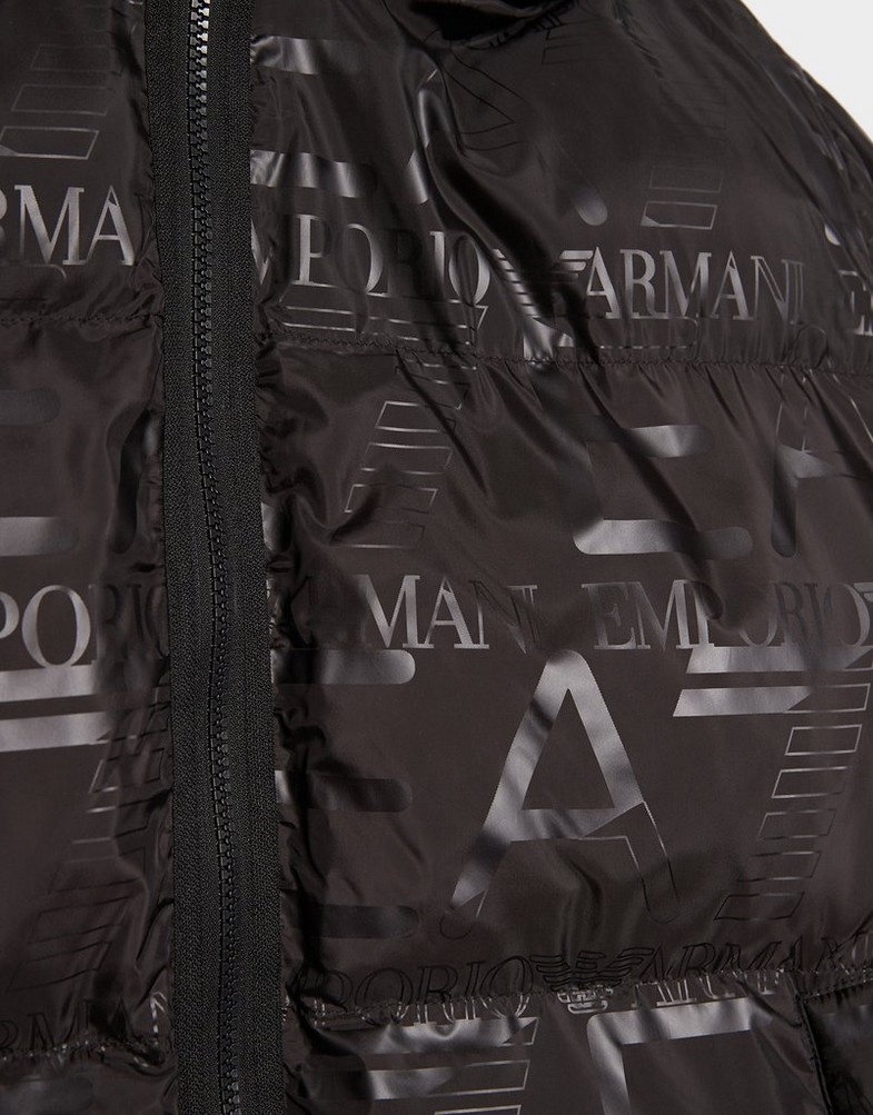 EMPORIO ARMANI 7 BUNDA ZIMNÁ AOP PADDED JKT BLK AF159697M000697UC001 Čierna