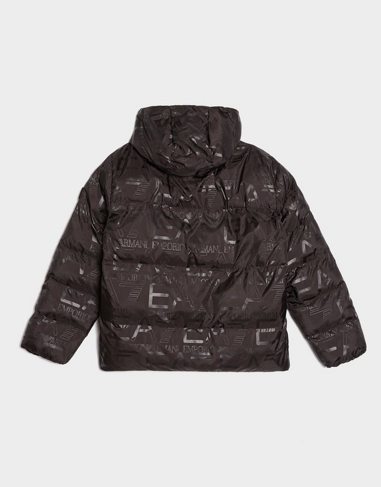 EMPORIO ARMANI 7 BUNDA ZIMNÁ AOP PADDED JKT BLK AF159697M000697UC001 Čierna