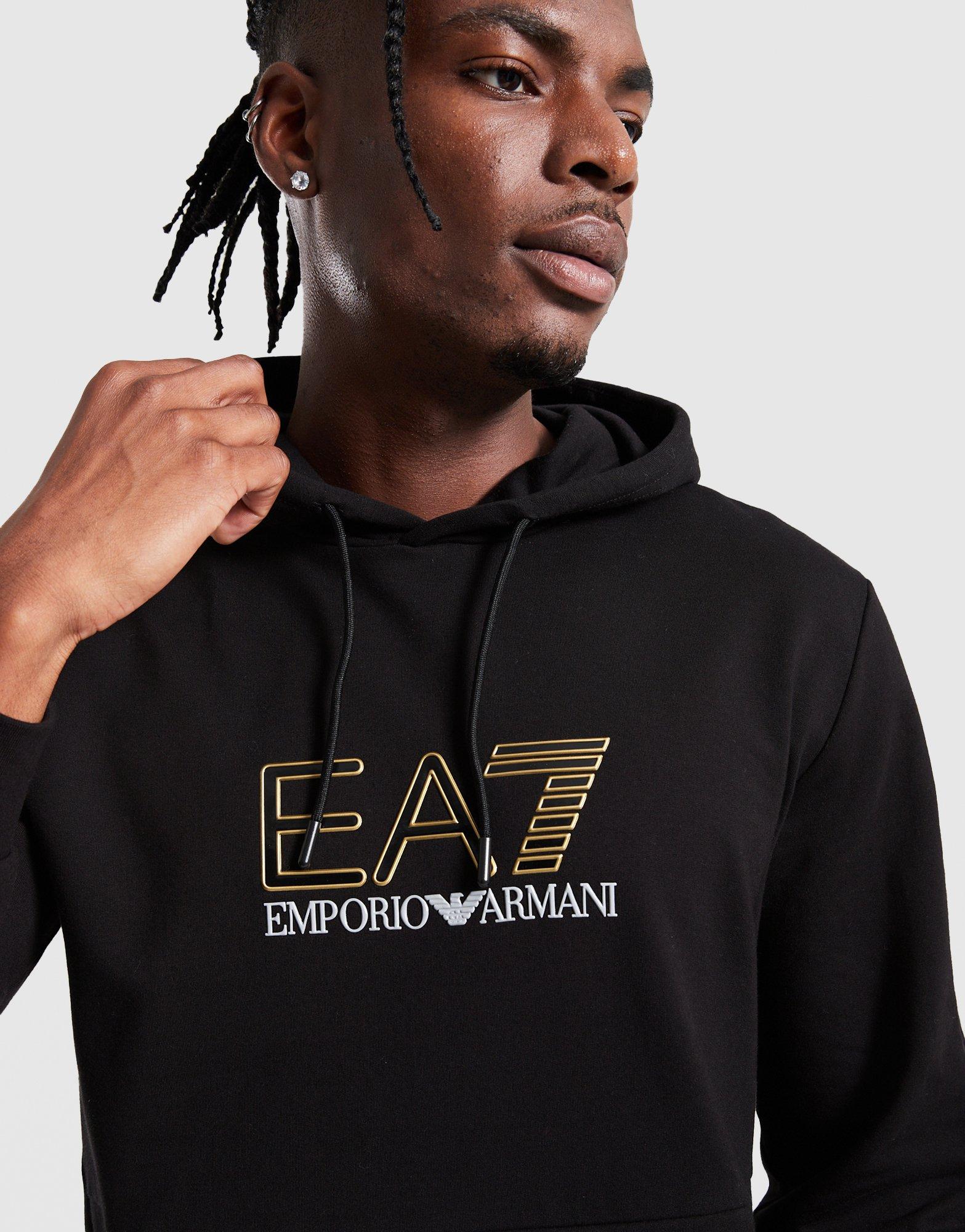 Bluza męska EMPORIO ARMANI 7 BLUZA Z KAPTUREM TAPE OH HD BLK AF184027M001147UC001 Czarny