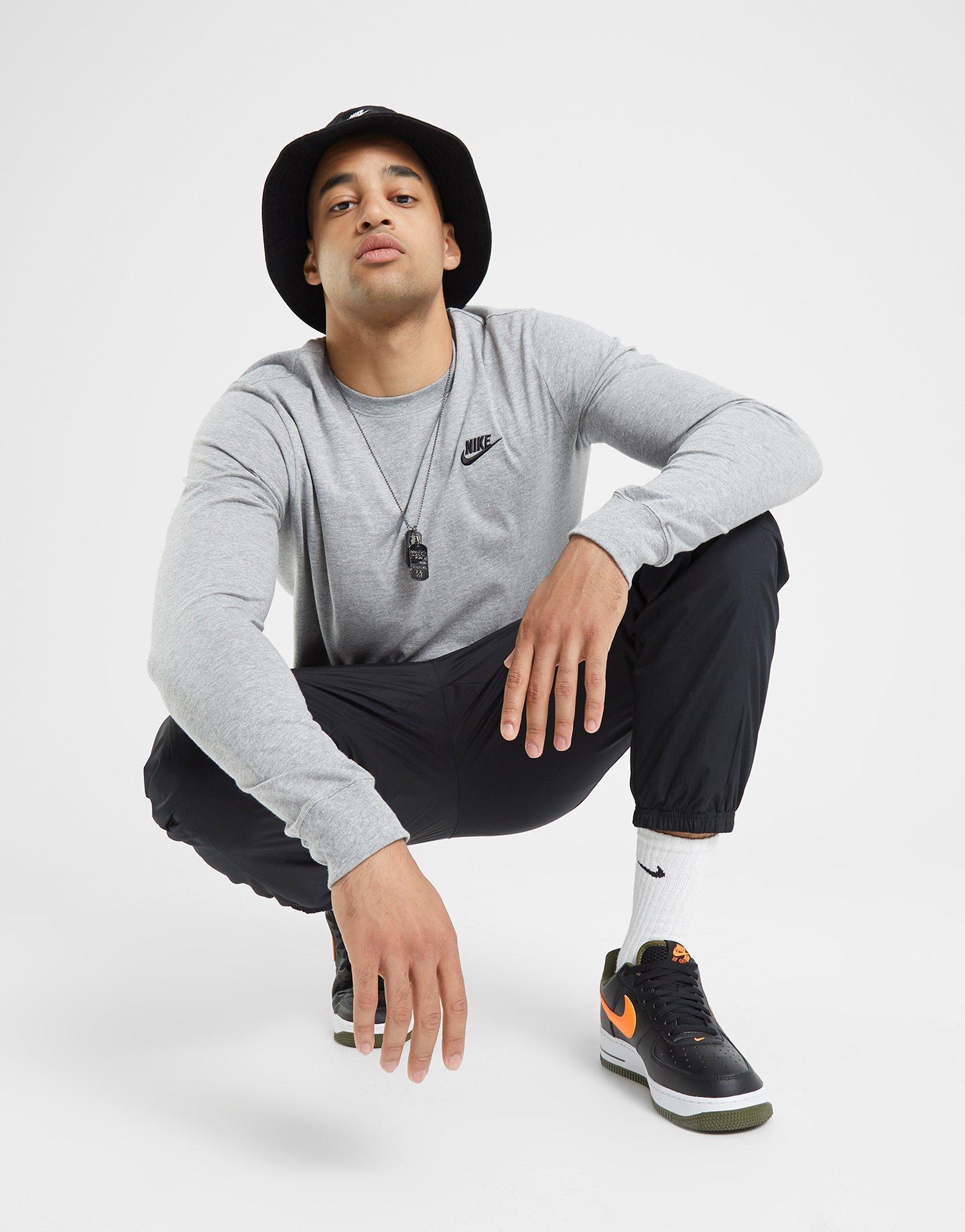 Vyriški marškiniai NIKE MARŠKINĖLIAI NSW CLUB LONG-SLEEVE TEE AR5193-063 Pilka