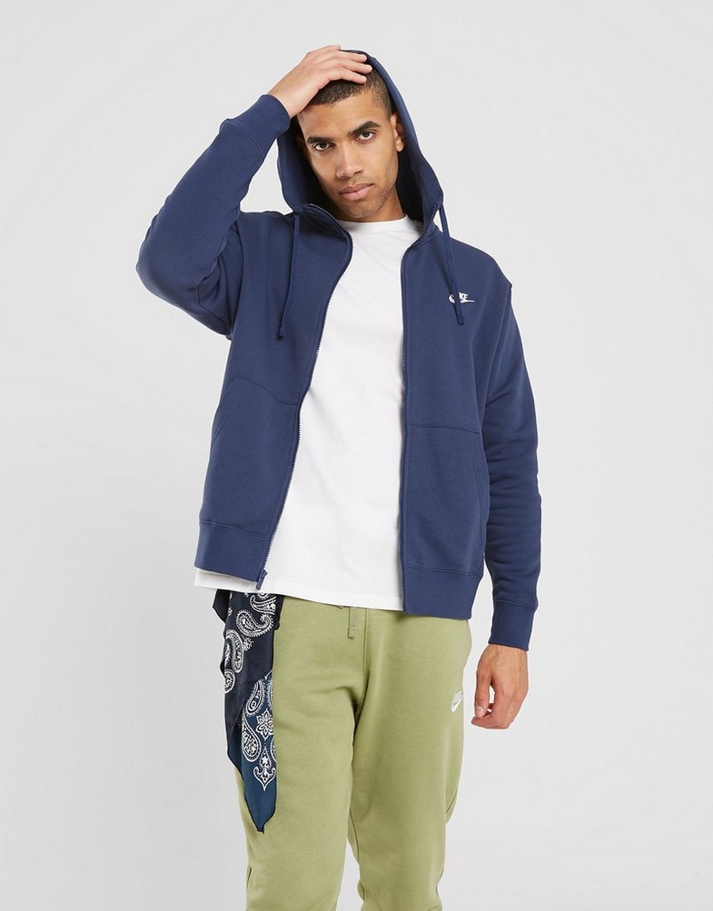 Bluza męska NIKE BLUZA ROZPINANA SPORTSWEAR CLUB FLEECE BV2645-410 Granatowy