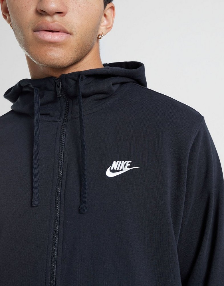 Мъжка блуза NIKE СУИТЧЪР СЪС ЗАКОПЧАВАНЕ С КАЧУЛКА M NSW CLUB HOODIE FZ  BV2648-010 Черен