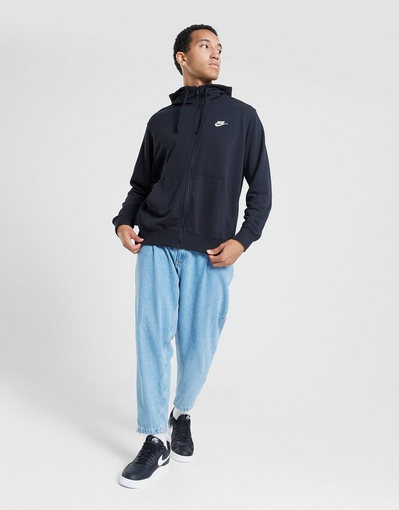 Мъжка блуза NIKE СУИТЧЪР СЪС ЗАКОПЧАВАНЕ С КАЧУЛКА M NSW CLUB HOODIE FZ  BV2648-010 Черен