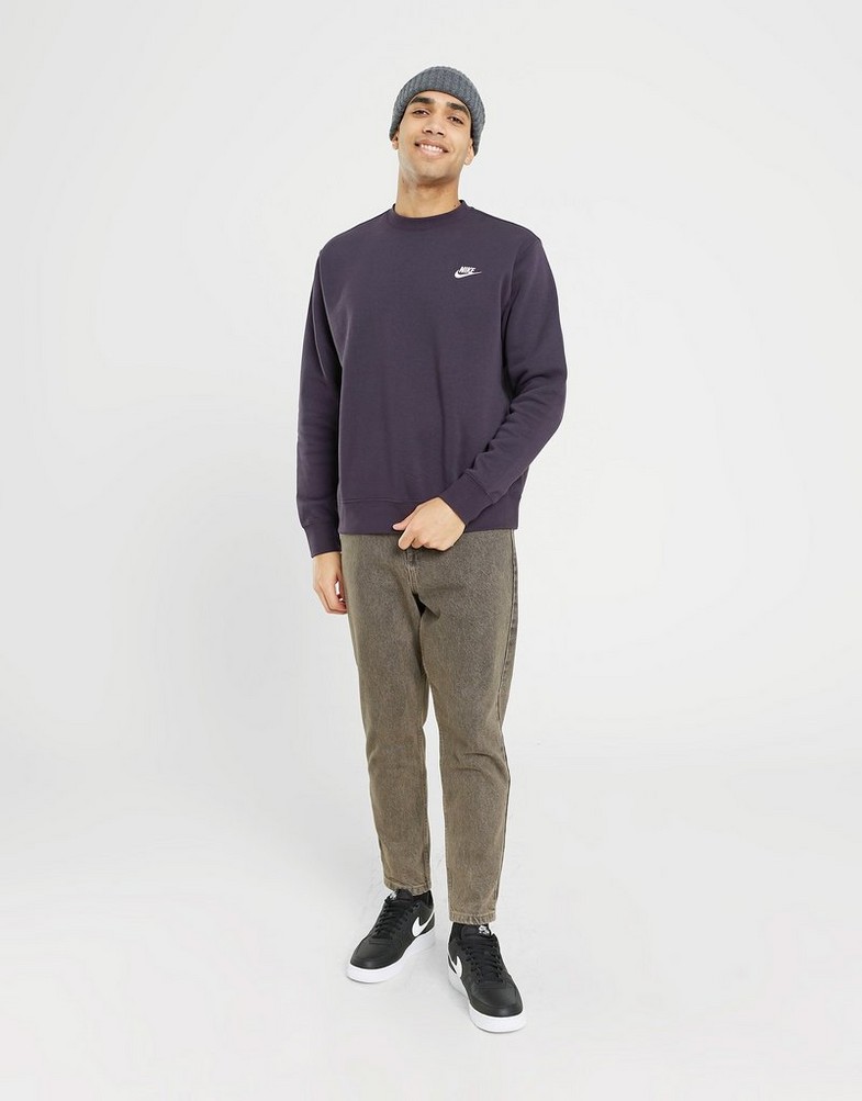 Férfi pulóverek NIKE PULÓVER SPORTSWEAR CLUB FLEECE BV2662-540 Lila