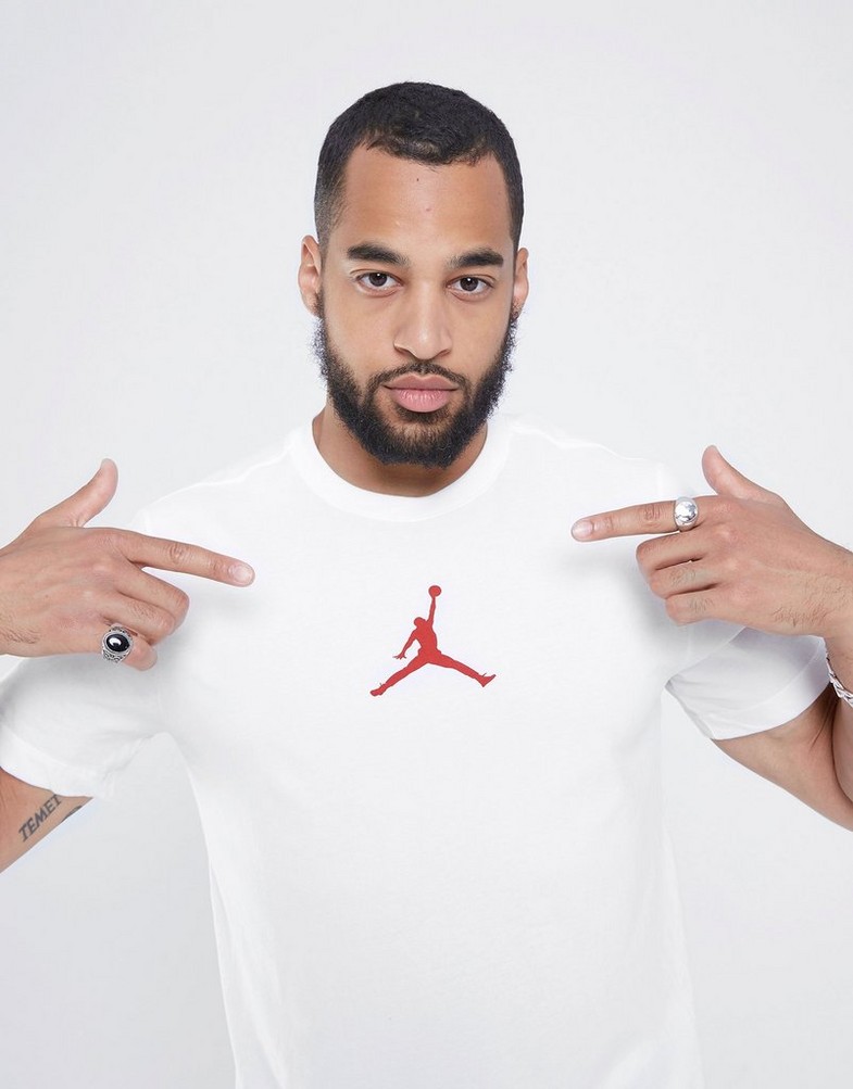 Koszulka, t-shirt męski JORDAN T-SHIRT JUMPMAN DRI-FIT CW5190-101 Biały