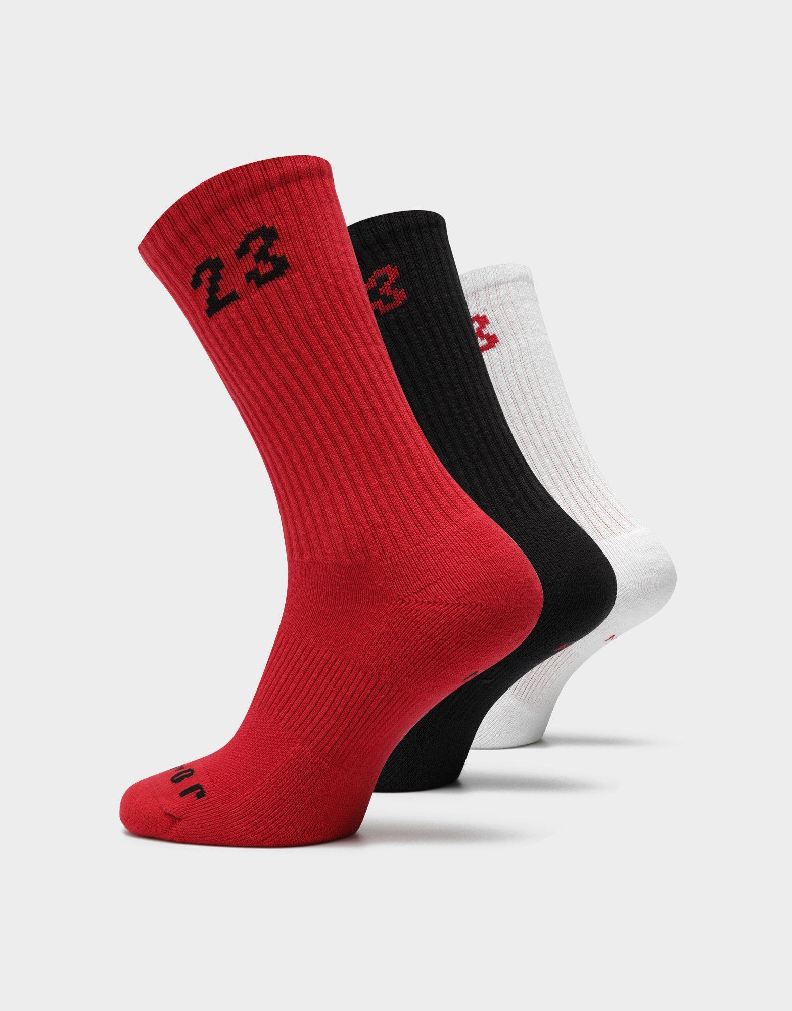 Moteriškos kojinės JORDAN KOJINĖS U J ESSENTIAL CREW 3PR - 144 DA5718-913 Raudona