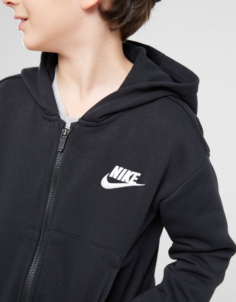 Gyerek pulóver NIKE PULÓVER CIPZÁRAS KAPUCNIS NIKE CLB FLC GIRL DC7118-010 Fekete