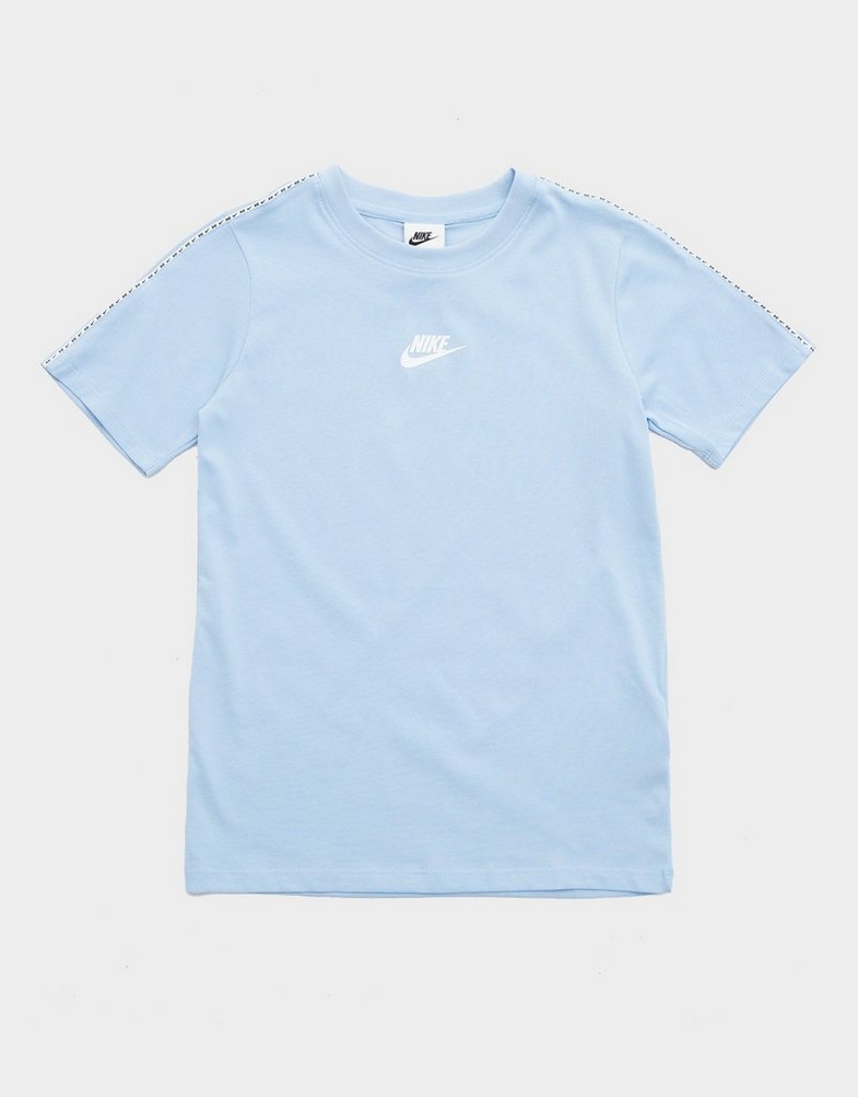 Koszulka, t-shirt dziecięcy NIKE T-SHIRT TAPE TEE BLU DD4012-436 Niebieski