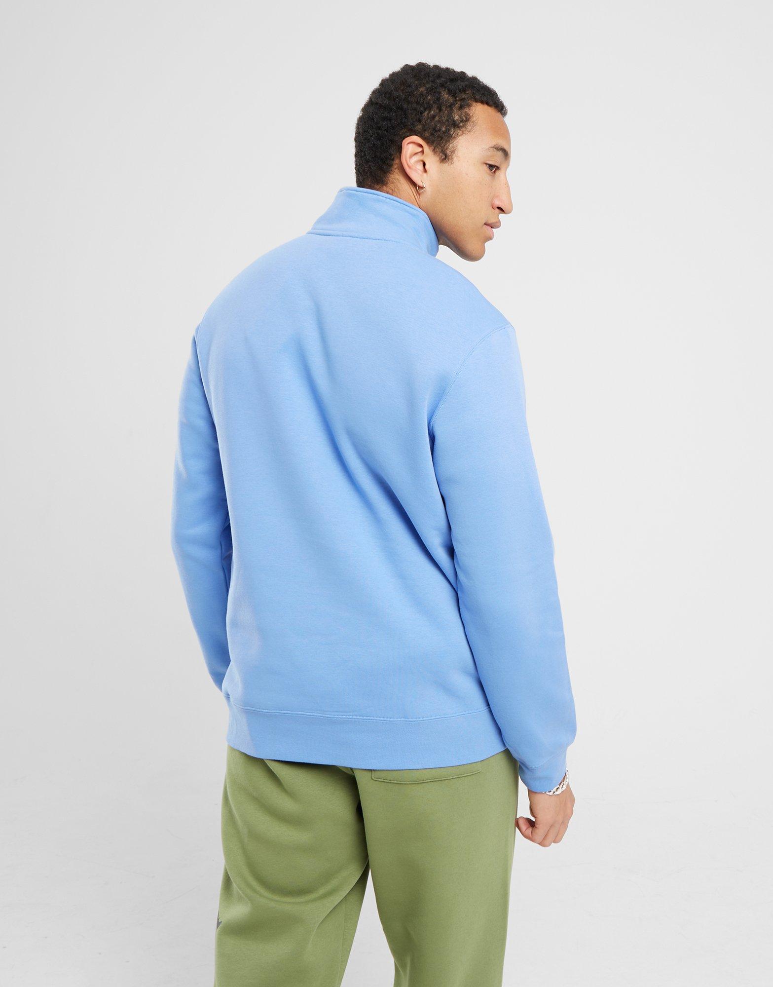 Чоловічі кофти NIKE КОФТА НА БЛИСКАВЦІ M NSW CLUB BB HZ ТОП DD4732-450 Блакитний