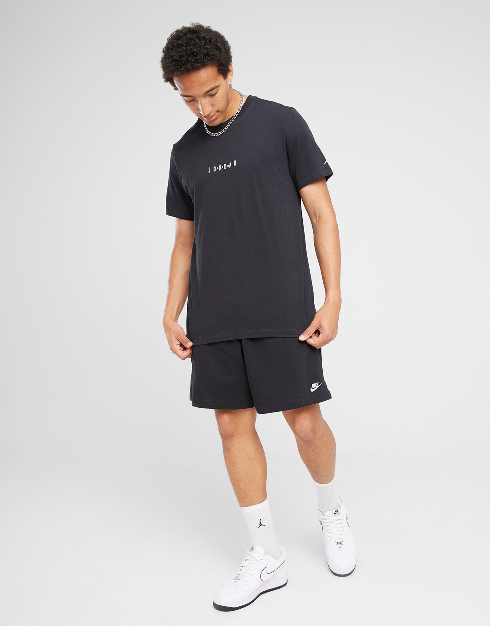 Koszulka, t-shirt męski T SHIRT M JORDAN EMB JORDAN AIR CREW DM3182-010 Czarny