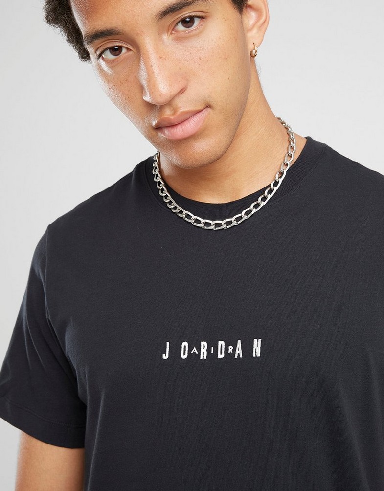 Férfi póló PÓLÓ M JORDAN EMB JORDAN AIR CREW DM3182-010 Fekete